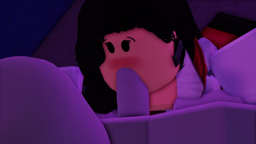 1boy 1girls 3d agent_(rolve) aguythatisreal25 anon black_hair blowjob blush fellatio female male male/female oral oral_sex purple_lighting red_clothing roblox roblox_game robloxian rolve sex straight tagme typical_colors_2 white_clothing