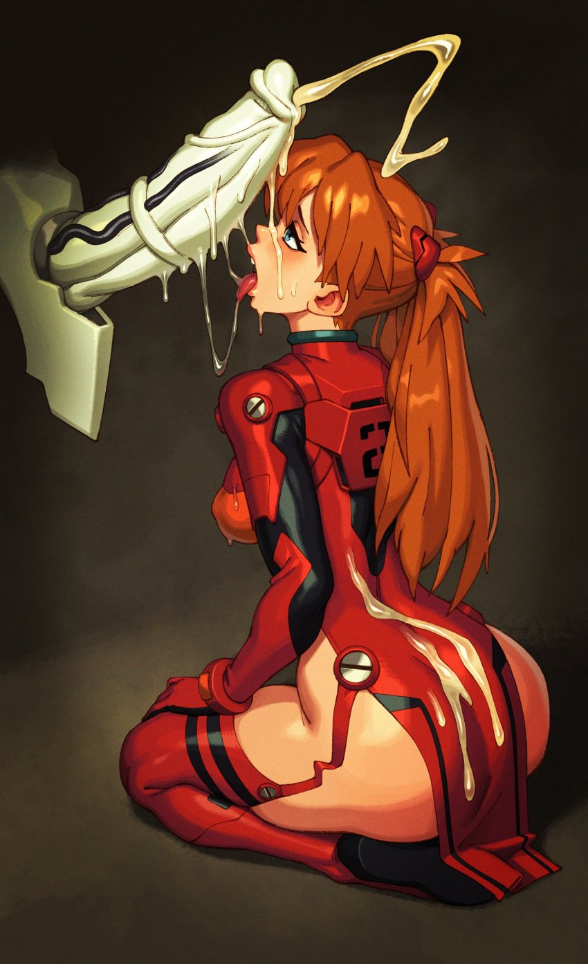 1girls adapted_costume alternate_outfit ass asuka_langley_sohryu big_ass blue_eyes bodysuit breasts cock_worship cum cum_on_ass cum_on_body cum_on_face cum_string dress ejaculation facial female female_focus floating_penis garter_straps horsecock huge_cock interspecies kneeling large_penis light-skinned_female light_skin loincloth long_hair long_penis male mass_production_eva medium_breasts neon_genesis_evangelion on_knees open_mouth orange_hair pelvic_curtain penis pilot_suit plugsuit red_hair rizdraws saliva saliva_trail sitting source_request stockings submissive the_end_of_evangelion thick_thighs tongue_out uniform wide_hips year_request