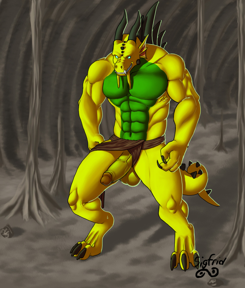 1boy anthro dragon drakonid male male_only penis sigfrid solo tagme warcraft world_of_warcraft