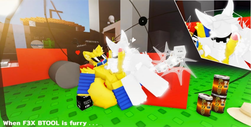 2boys 3d cock english_text f3x furry gay male male_only nothingnesser pawjob paws penis roblox robloxian socks tagme text