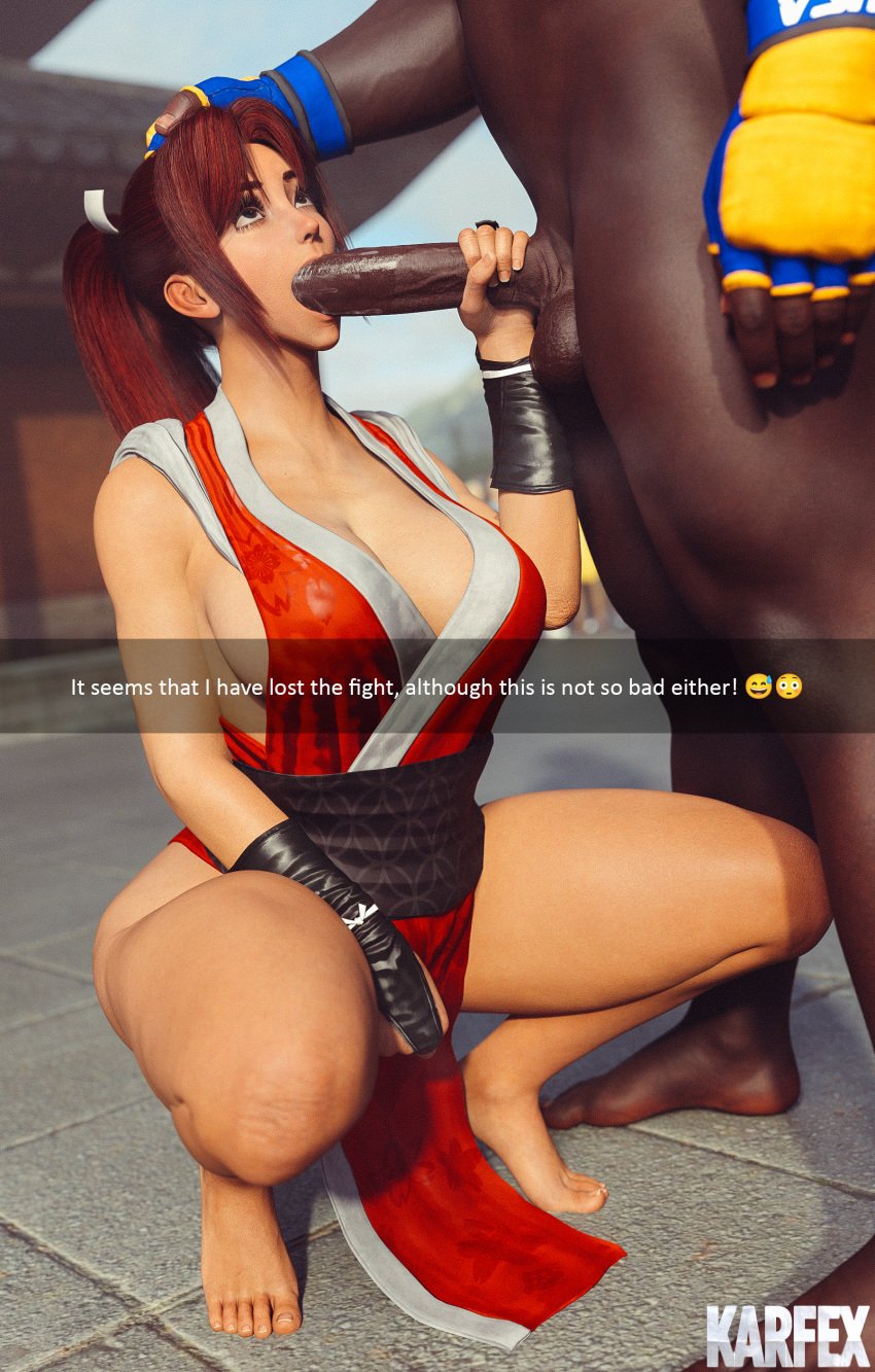 3d dark-skinned_male dark_skin interracial karfex mai_shiranui street_fighter tagme