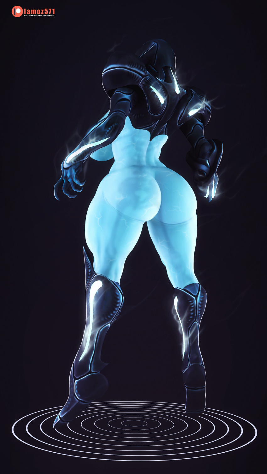 1girls 3d abs alien areolae armor ass big_ass big_breasts bioluminescence blue_skin breasts dark_samus female female_only functionally_nude glowing helmet huge_breasts lamoz571 large_breasts metroid mostly_nude muscular muscular_female nipples patreon pussy sci-fi science_fiction scifi see-through solo text thick_thighs thigh_gap url veins watermark wide_hips