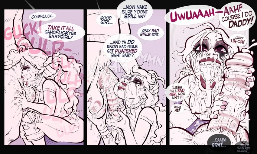 1boy 1girls after_deepthroat after_fellatio after_irrumatio after_oral bad_girl balls beauty_mark big_cock big_dick big_penis breasts choker cleavage clothed clothed_sex clothing comic cum cum_dump cum_dumpster cum_in_mouth cum_in_throat cum_inside cumdrip cumdump cumdumpster daddy daughter deepthroat dialogue drool drooling english_text father father_and_daughter fellatio female female_human huge_cock huge_dick huge_penis human human_female human_male imminent_sex incest irrumatio jeans kiss_mark large_cock large_dick large_penis larger_male lipstick lipstick_mark lipstick_marks lipstick_on_balls lipstick_on_penis lipstick_ring lipstick_smear long_hair makeup male male_human messy messy_hair monochrome nail_polish nipple_bulge nipples nipples_visible_through_clothing nose_piercing nose_ring older_male oral oral_penetration oral_sex original painted_nails penis pubic_hair ripped_jeans rough_sex ruined_makeup running_mascara runny_makeup saliva sloppy sloppy_blowjob smaller_female snap_my_choker snapped_choker sparrow_(artist) sweat tagme teenager text wavy_hair wet young younger_female