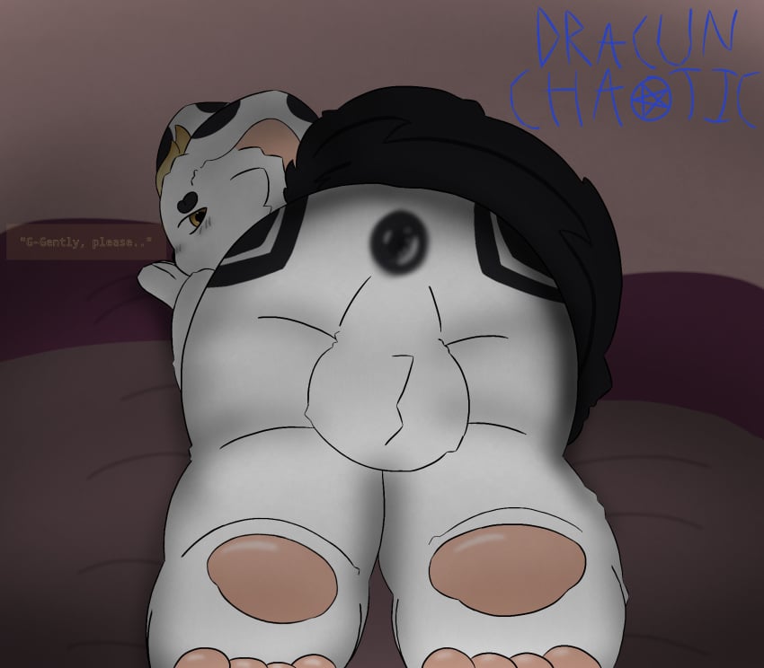 anthro anus ass backsack balls bedroom bending_over big_balls big_butt black_markings black_nose blush canid canine dracunchaotic ear eyes fabulous_beasts femboy fenz_(studio) fluffy_tail furry furry_only gay horns huge_balls huge_butt legs looking_at_viewer looking_back male male_only on_bed orange_eyes pawpads pixiu presenting presenting_anus presenting_ass qishiqi_(youshouyan) shaded shadow tail thick_thighs thighs white_body white_fur youshouyan