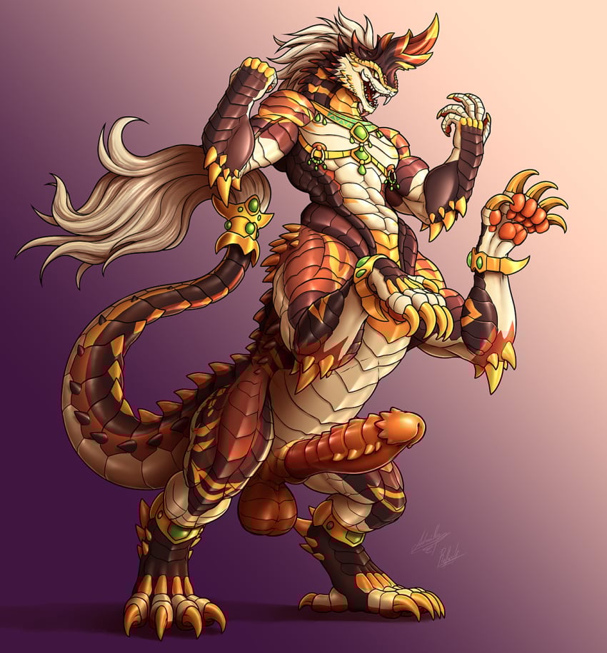 5_fingers abs apode balls biceps choker claws draconcopode erection feet finger_claws fingers genitals growingdragon hi_res humanoid_genitalia humanoid_penis jewelry legless male muscular muscular_male muscular_taur naga necklace nude open_mouth pecs penis ph'ya_(pyronite) pyronite(commissioner) reptile rollwulf scaled_penis scalie serpentine simple_background smile solo tail tail_wear taur teeth toe_claws toes