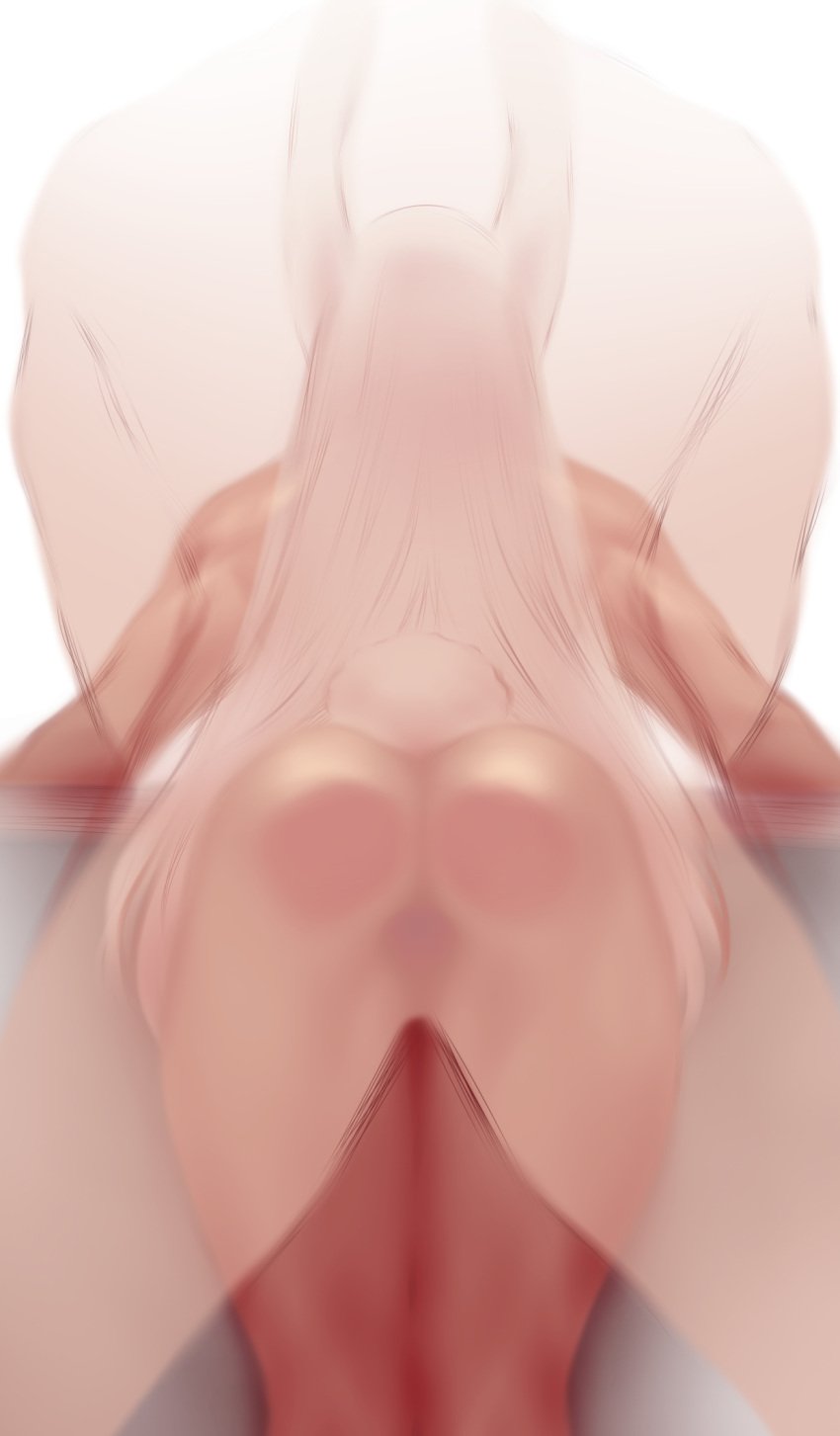 1boy 1girls big_ass bunny_ears bunny_girl bunny_tail dat_ass female male mirko miruko my_hero_academia rumi_usagiyama see-through shpo transparent_body