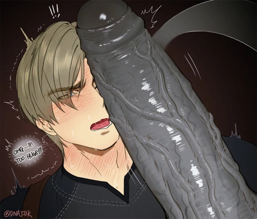 big_penis dnajssk gay huge_cock leon_scott_kennedy male male/male male_only mr_x resident_evil resident_evil_4 resident_evil_4_remake size_difference yaoi