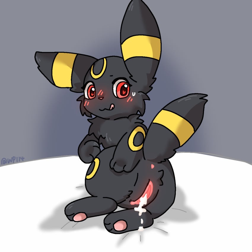 after_sex anus ass bed bedroom black_body female feral furniture genitals heart_eyes heart_symbol hi_res humanoid_genitalia humanoid_genitalia_on_feral humanoid_pussy humanoid_pussy_on_feral licking licking_lips nintendo on_bed paws pink_pussy pokemon pokemon_(species) pussy solo tongue tongue_out whitepaper114