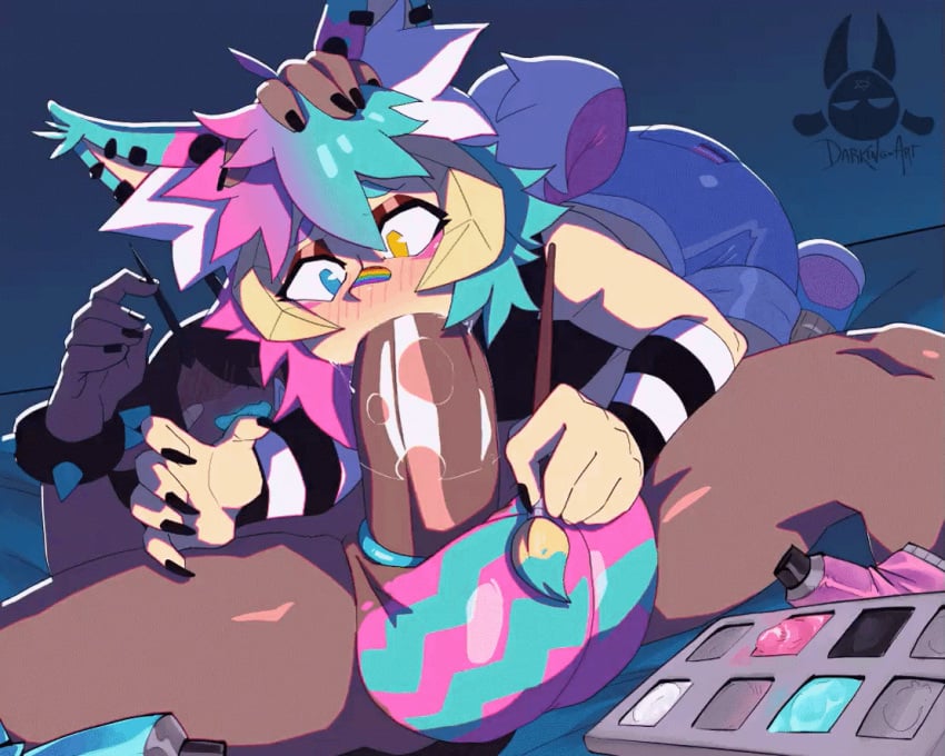 2d_animation animal_humanoid animated balls bapho_(darkingart) bodypaint darkingart deep_throat duo easter face_fucking felid felid_humanoid feline feline_humanoid fellatio femboy frame_by_frame gay genitals holidays humanoid loop male male/male mammal mammal_humanoid oral oral_penetration penetration penile sex stuart_(stuh_art)