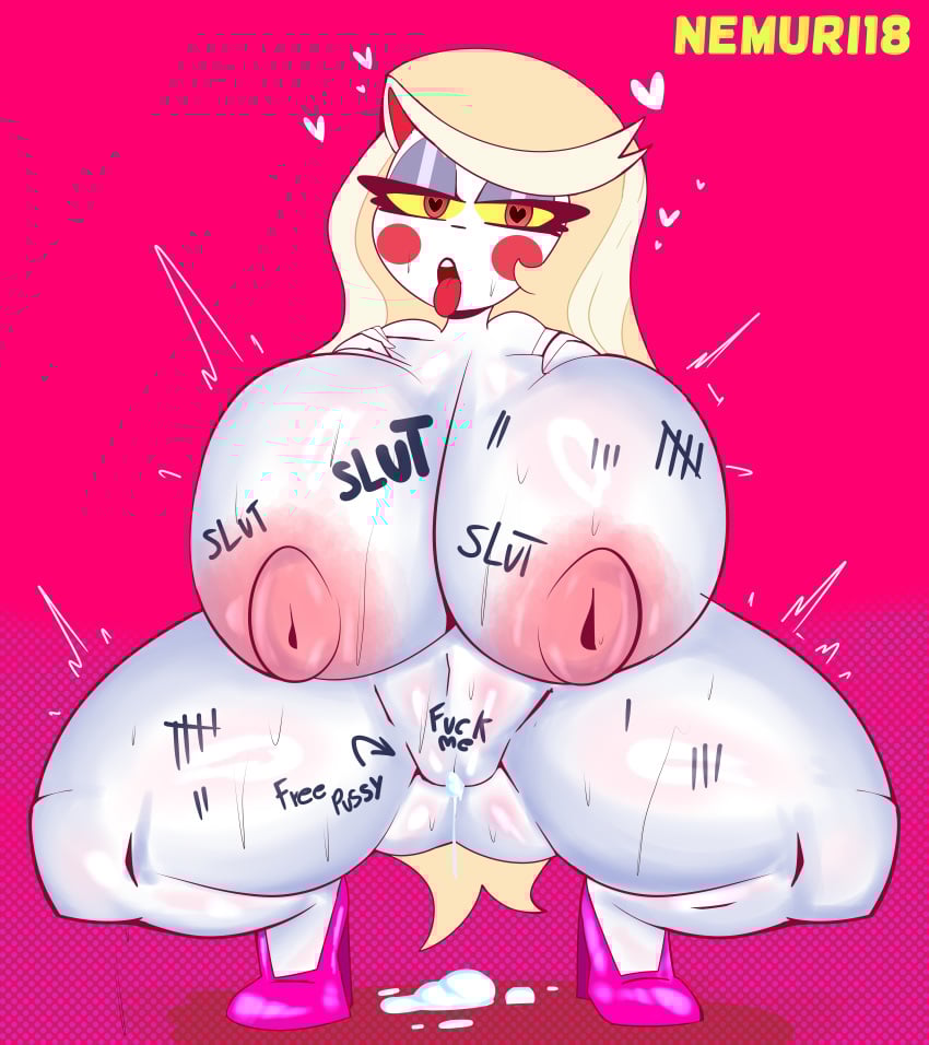 1female 1girls alternate_version_available amazon_prime breasts charlie_morningstar charlie_morningstar_(hazbin_hotel) cum_in_pussy female fluida hazbin_hotel huge_ass huge_breasts huge_butt huge_nipples huge_thighs nemuri18 sweaty_ass sweaty_body sweaty_breasts sweaty_butt white_body white_skin