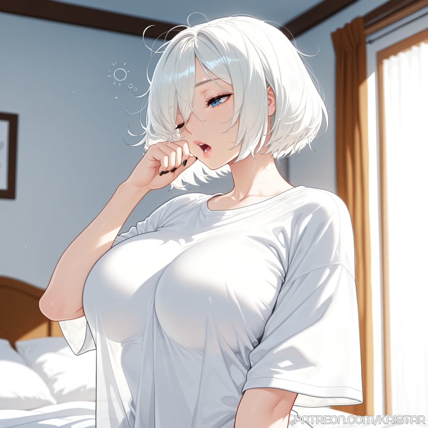 1girls 2b_(nier:automata) ai_generated big_boobs big_breasts blue_eyes boobs breasts female female_focus female_only high_resolution highres huge_boobs huge_breasts kaistar large_boobs large_breasts looking_away nier nier:_automata nier_(series) patreon short_hair solo solo_female solo_focus white_hair yorha_2b