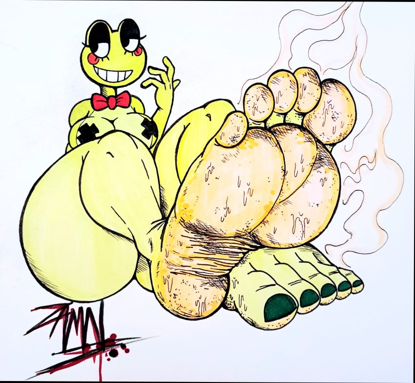 anthro foot_fetish frog nutboiart8008 ribbit_(the_amazing_digital_circus) tadc tagme the_amazing_digital_circus