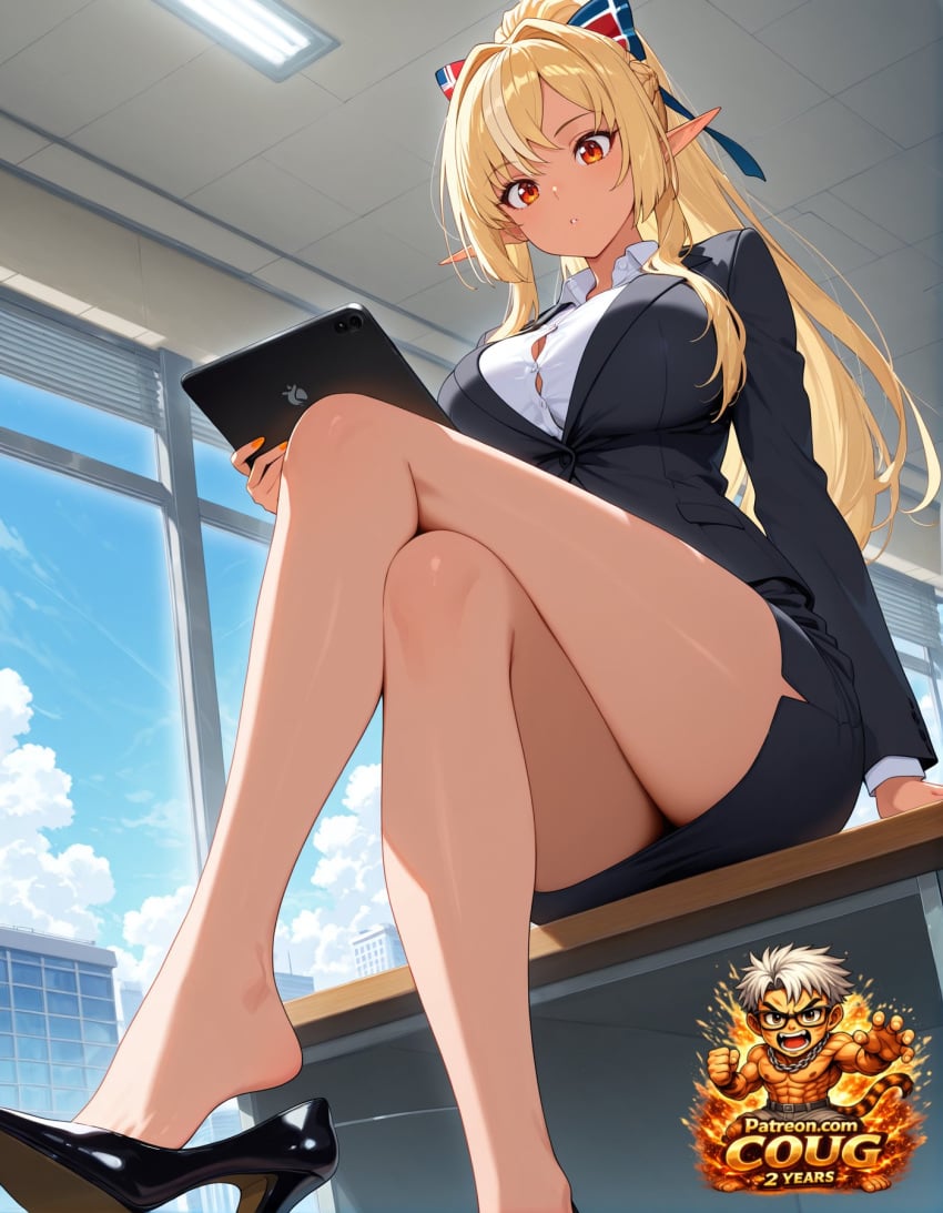 ai_art ai_assisted ai_generated coug hololive shiranui_flare stable_diffusion