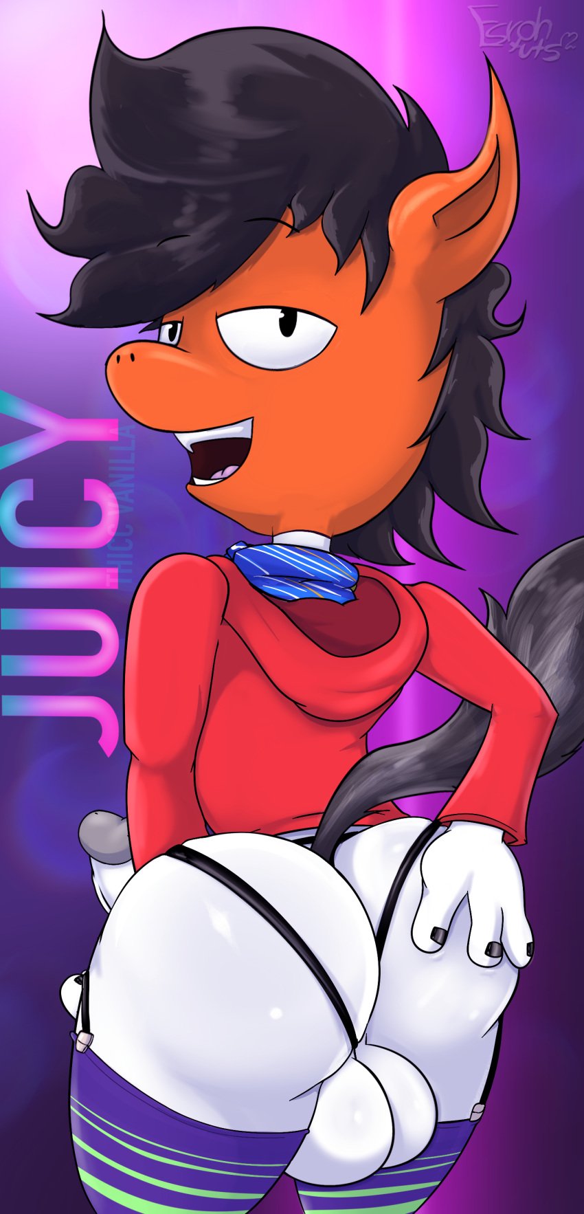 2020s 2025 alternate_version_available anthro ascot ass ass_focus ass_grab balls big_ass big_balls big_butt big_thighs black_hair black_nail_polish cartoon clothing duncan_horseboy_(esrohtuts15) edit esrohtuts15_(artist) exposed_ass femboy furry gay hand_on_butt handkerchief high_resolution hoodie horse horseboy_(esrohtuts15) huge_ass large_ass lingerie looking_at_viewer mostly_nude nail_polish no_pants partially_clothed penis pointy_ears posing shiny_ass showing_ass simple_shading smug_face socks solo solo_focus straps tail text thick_ass thick_thighs thighhighs thighs twink white_body white_butt white_skin