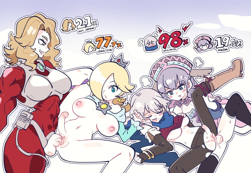 4futas bodysuit competitive_sex crossover f-zero fire_emblem fire_emblem:_radiant_dawn futanari gameplay_mechanics large_penis mario_(series) medium_penis melia_antiqua micaiah_(fire_emblem) missionary_position mrs._arrow multiple_futa penis_size_difference princess_rosalina sex size_difference small_penis super_mario_bros. super_mario_galaxy super_smash_bros. vaginal_penetration xenoblade_(series) xenoblade_chronicles xenoblade_chronicles_(series)