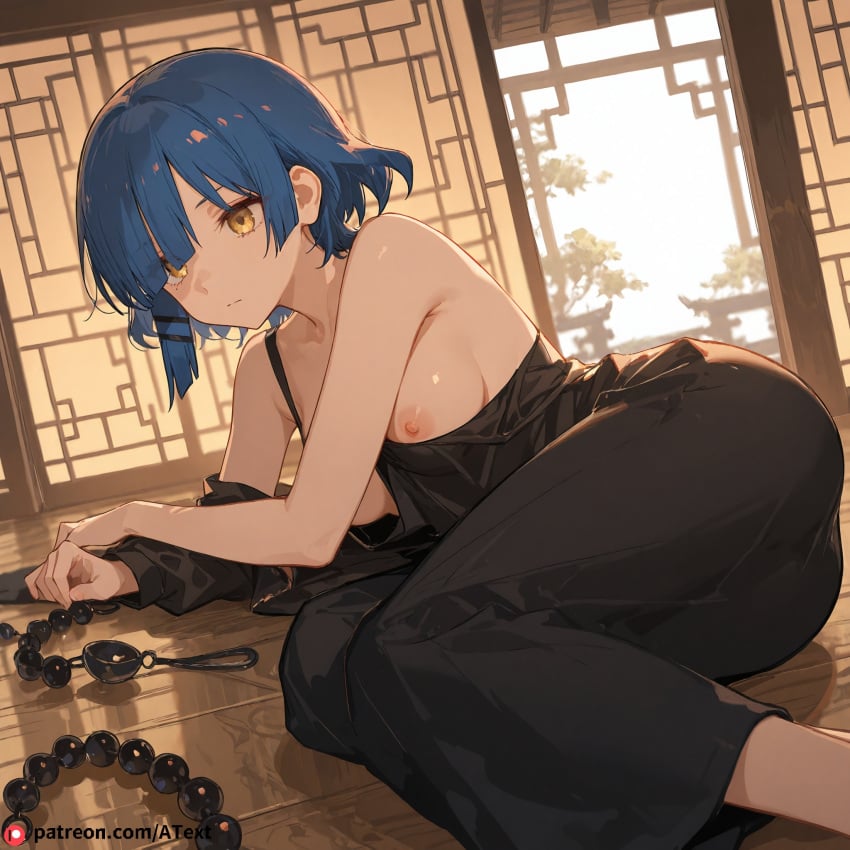 ai_generated anal_beads beautfiul_background chinese_style_architecture crying_with_eyes_open medium_breasts one_breast_out stunning_backgroud yamada_ryo