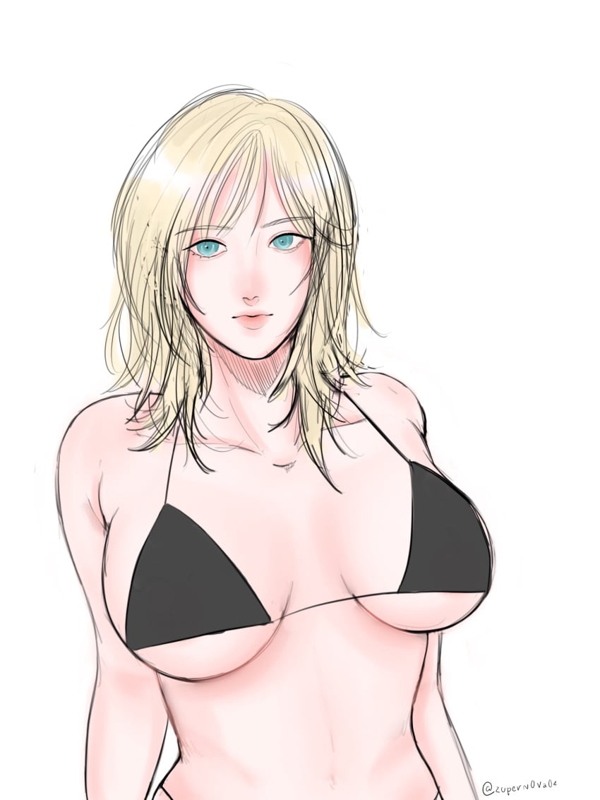 1girls bare_arms bare_belly bare_shoulder bare_shoulders bare_stomach big_boobs big_breasts big_tits black_bra blonde blonde_eyebrows blonde_female blonde_hair blonde_hair_female boobs breasts eyebrows_visible_through_hair female female_only genderbend genderswap_(mtf) hourglass_figure huge_boobs huge_breast huge_tits large_boobs large_breasts large_tits leon_cromwell long_hair massive_boobs massive_breasts massive_tits simple_background tensei_shitara_slime_datta_ken that_time_i_got_reincarnated_as_a_slime tits white_background woman woman_only zupernova