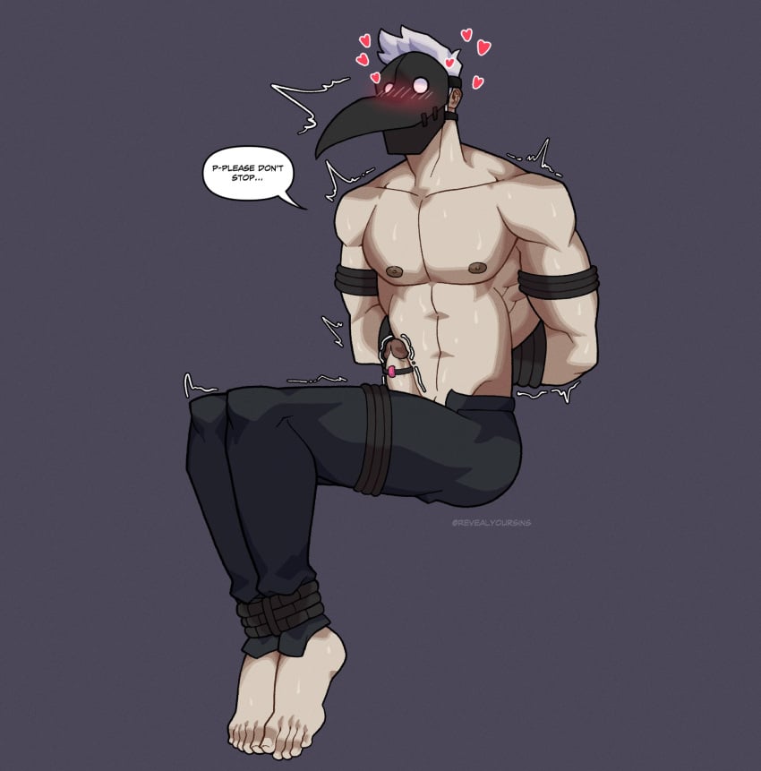 balls bara bondage boner bound critical_role critical_role:_vox_machina erection male male_only muscles muscular penis percival_fredrickstein_von_musel_klossowski_de_rolo_iii revealyoursins solo solo_male speech_bubble sweat sweating vibrator vibrator_on_penis