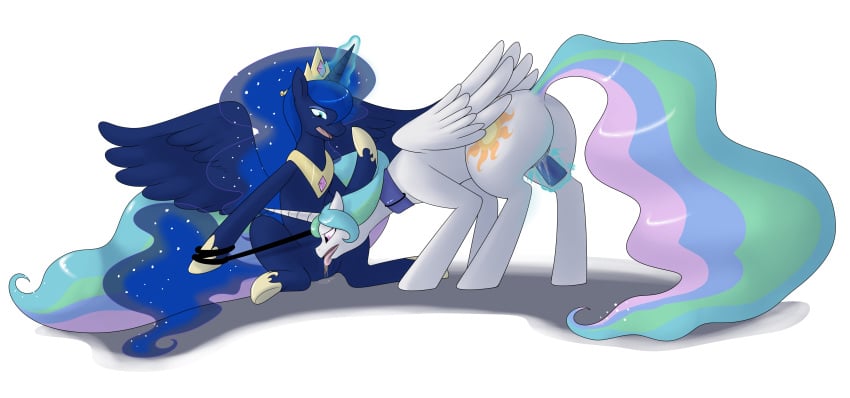 alicorn equine female friendship_is_magic incest my_little_pony princess_celestia_(mlp) princess_luna_(mlp) redintravenous sisters smooth_skin yuri