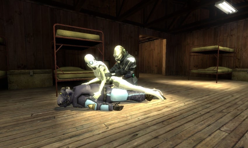 1girls 2boys 3d combine_assassin combine_soldier crossover female female_penetrated garry's_mod gas_mask half-life half-life_(series) half-life_2 half-life_2_beta human human_female human_male human_only human_penetrated human_penetrating human_penetrating_female human_penetrating_human long_fall_boots male male_penetrating male_penetrating_female male_penetrating_human mask masked masked_female masked_male metrocop penetration sex straight tagme threesome