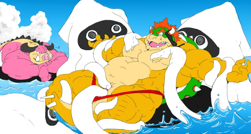 blooper bowser green_shell horns koopa male_only mario_(series) mario_and_luigi_(series) midbus nintendo shell spiky_shell tagme