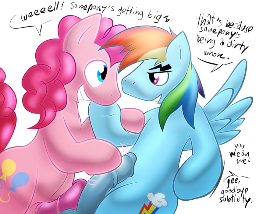 friendship_is_magic haiku my_little_pony pinkie_pie_(mlp) rainbow_dash_(mlp) randomdouche rule_63 smooth_skin