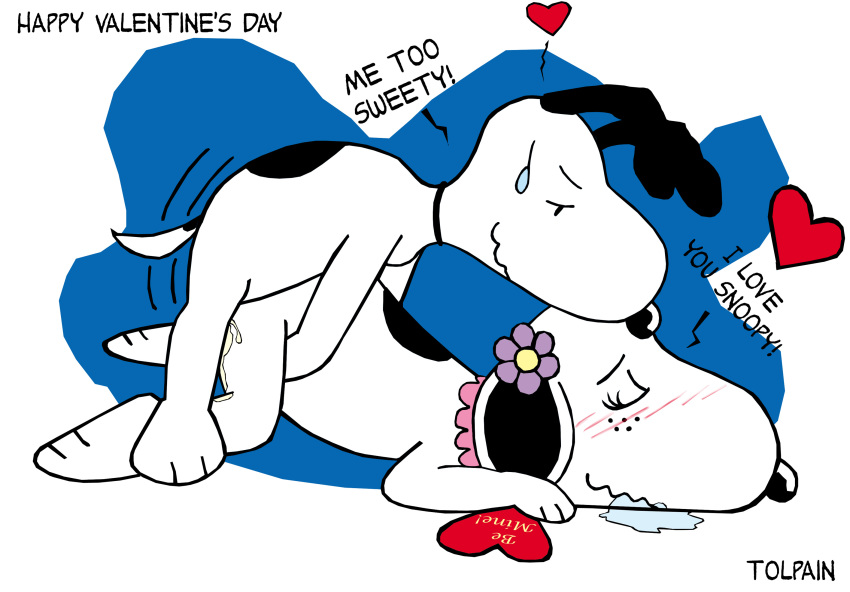 blush cum cum_inside from_behind peanuts sex snoopy tolpain valentine's_day