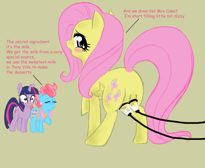 cup_cake_(mlp) fluttershy_(mlp) friendship_is_magic milking_machine my_little_pony pink_hair smooth_skin twilight_sparkle_(mlp) what whitefenrril