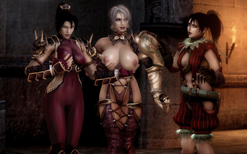 3d 3girls female female_only garry's_mod human isabella_valentine multiple_girls rastifan soul_calibur taki tira