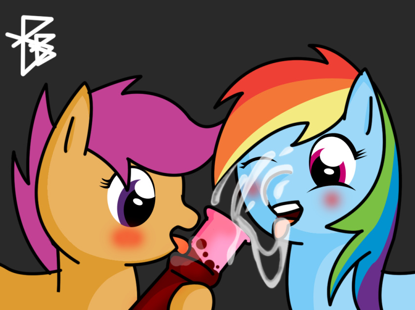 cum female feral friendship_is_magic male my_little_pony rainbow_dash_(mlp) scootaloo_(mlp) straight tagme