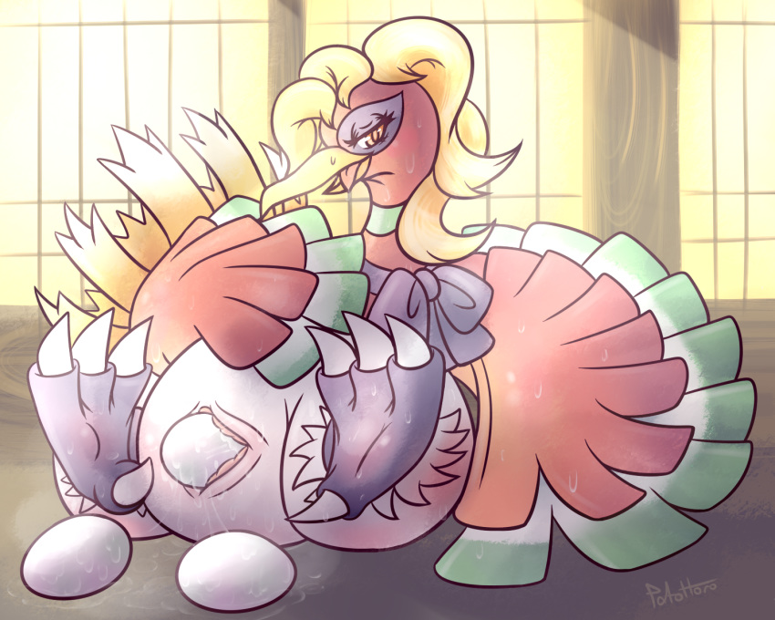avian color egg egg_laying female female_only feral ho-oh nintendo nude patohoro pokémon_(species) pokemon pokemon_(species) sitting solo tagme vulva