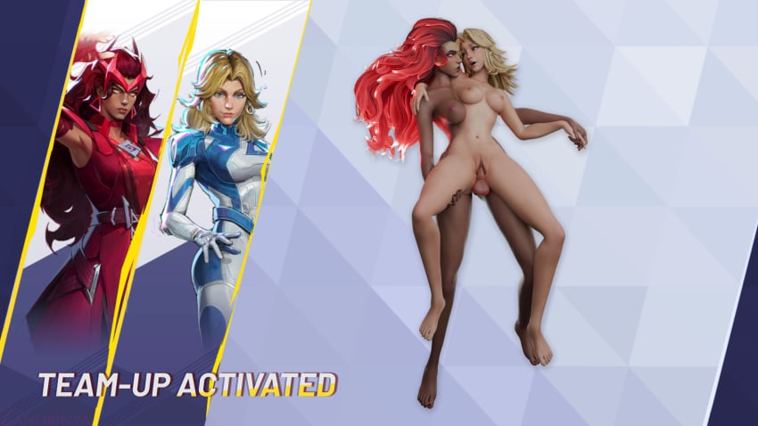 3d futanari invisible_woman_(marvel_rivals) marvel marvel_rivals scarlet_witch sex yuri zandrinya