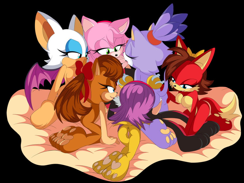 amy_rose blaze_the_cat fiona_fox j_nsfw mina_mongoose rouge_the_bat shadow_the_hedgehog sonic_(series) sonic_the_hedgehog_(series) tiara_boobowski