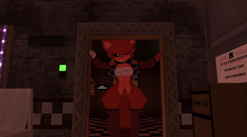 3d 3d_(artwork) balls_out big_ass cock_out femboy fexa fexa_(cryptia) five_nights_at_freddy's fnaf fredina's_nightclub horny_femboy leggings legs_apart legs_up looking_at_viewer posing_for_the_viewer ready_to_fuck rule_63 solo stripper_pole thick_thighs