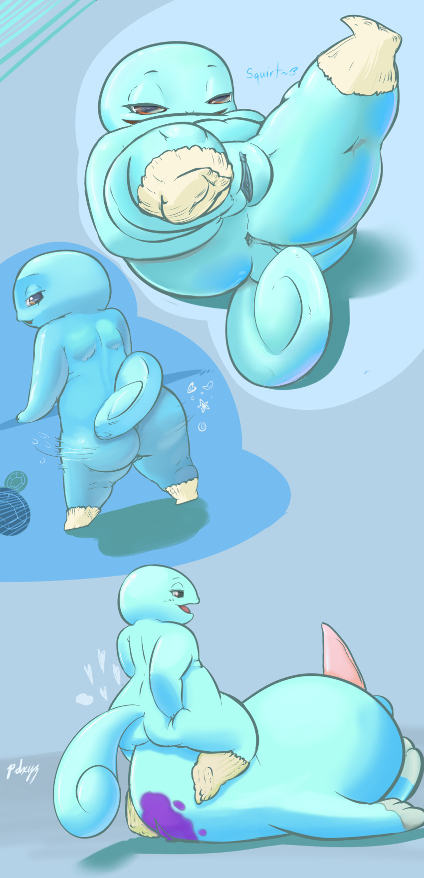anus ass female female_focus female_only nintendo pdxyz penis pokémon_(species) pokemon pokemon_(species) pussy quagsire squirtle theboogie turtle