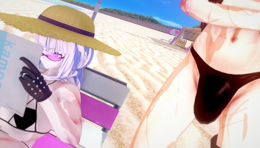 1girls 2boys ass beach big_ass big_breasts bikini black_bikini black_hair breasts brown_eyes bubble_ass bubble_butt bulge bulge_through_swimsuit danganronpa danganronpa:_trigger_happy_havoc danganronpa_1 danganronpa_killer_killer fenrirsjaw gloves imminent_cheating imminent_cuckold imminent_cuckolding imminent_netorare imminent_ntr imminent_oral kirigiri_kyouko lavender_eyes lavender_hair leifruby2 light-skinned_female light-skinned_male light_skin marriage_ring married_woman massive_ass massive_breasts naegi_makoto ponytail pubic_hair reading reading_book red_eyes ring sunglasses swimsuit takumi_hijirihara tattoo tattoo_on_arm tattooed_arm tattoos thick_thighs thighs voluptuous voluptuous_female wide_hips