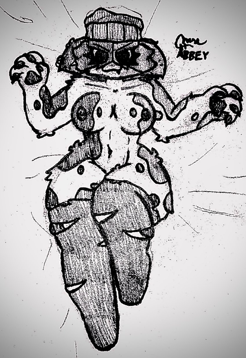 &gt;:3 abbeyrolls anthro beanie big_(disambiguation) breasts clothing domestic_cat epic_games felid feline felis female fluffy fortnite hat headgear headwear hi_res legwear lying mammal meow_skulls nipple_piercing nipples piercing solo stockings thick_thighs