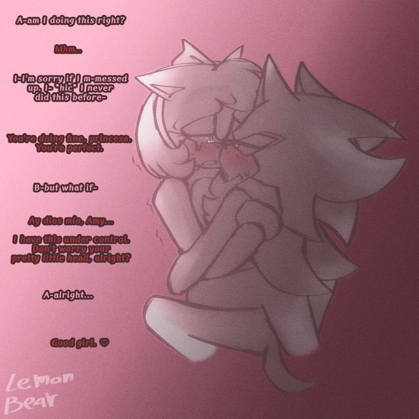 amy_rose dialogue female lemonssexhell male sex shadow_the_hedgehog sitting_on_lap sonic_(series) sonic_the_hedgehog_(series)