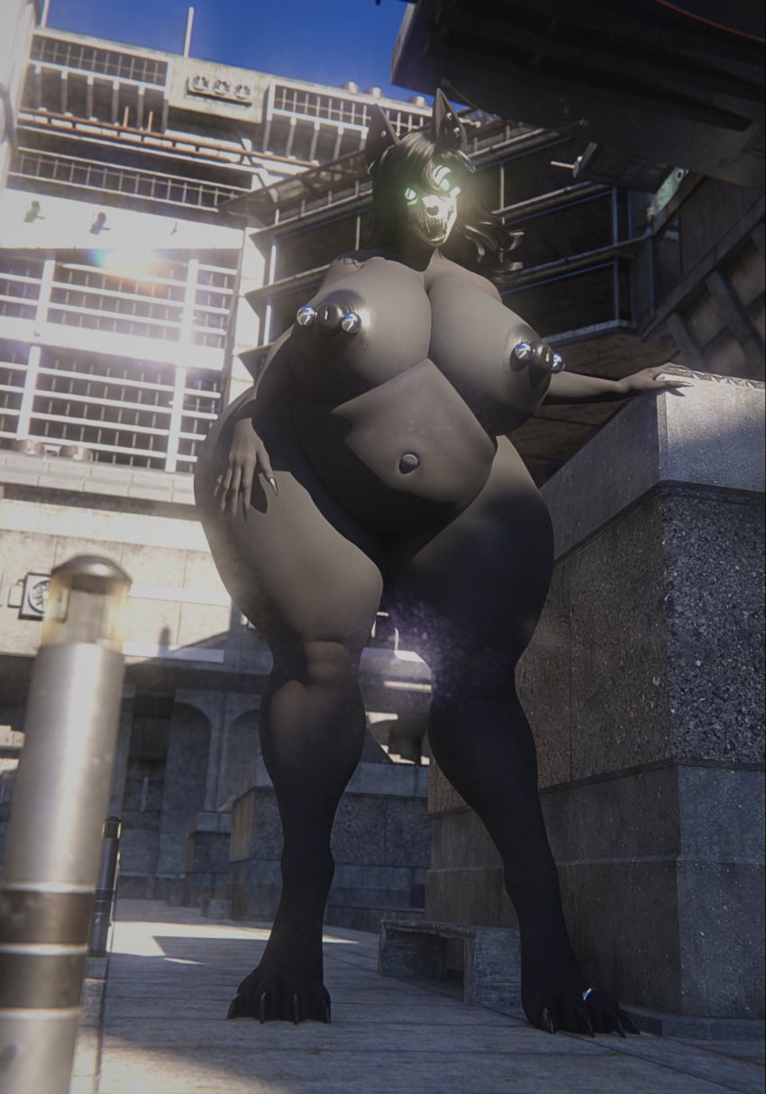 3d bbw big_breasts breasts cleavage female furry huge_breasts nipples overweight qzk_forte scp-1471 scp-1471-a scp_foundation tagme thick_thighs wide_hips