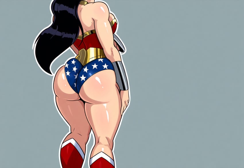 ai_generated amazon amazonian big_ass big_breasts boots dat_ass dc dc_comics diana_prince female female_focus mullon novelai simple_background solo superheroine voluptuous voluptuous_female wonder_woman wonder_woman_(series)