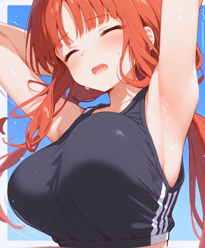 big_breasts genshin_impact huge_breasts long_hair nilou_(genshin_impact) red_hair twintails