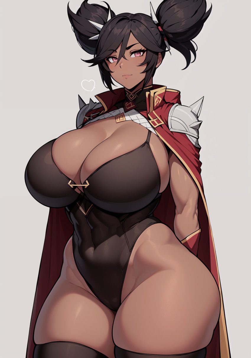 1girls ai_generated big_breasts big_thighs breasts busty curvy dark-skinned_female dark_skin female female_only genshin_impact gigantic_thighs huge_breasts huge_thighs large_breasts large_thighs massive_thighs oatmealdood thick_thighs thighs voluptuous wide_thighs xinyan_(genshin_impact)