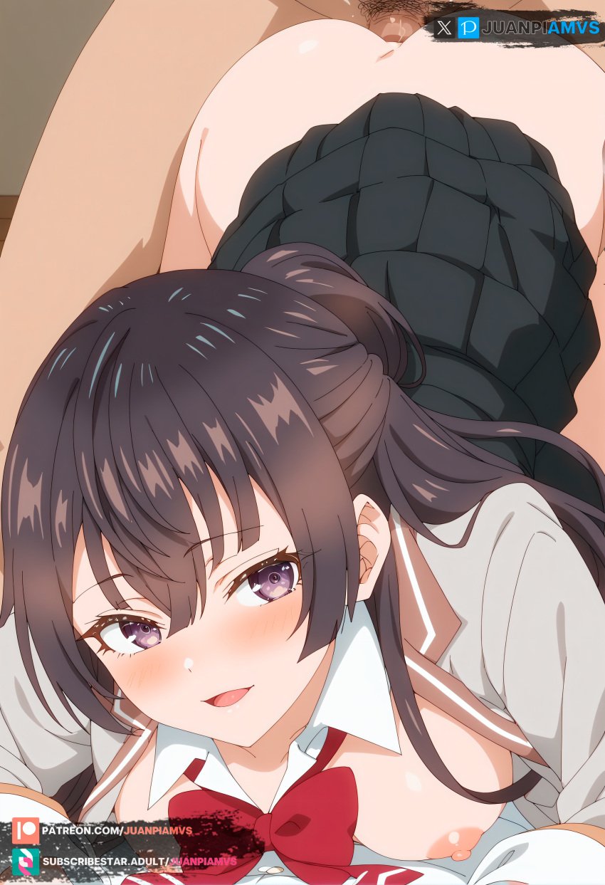 ai_generated brown_eyes brown_hair female juanpiamvs long_hair patreon patreon_username roshidere subscribestar subscribestar_username suou_yuki tokidoki_bosotto_russian_de_dereru_tonari_no_alya-san watermark