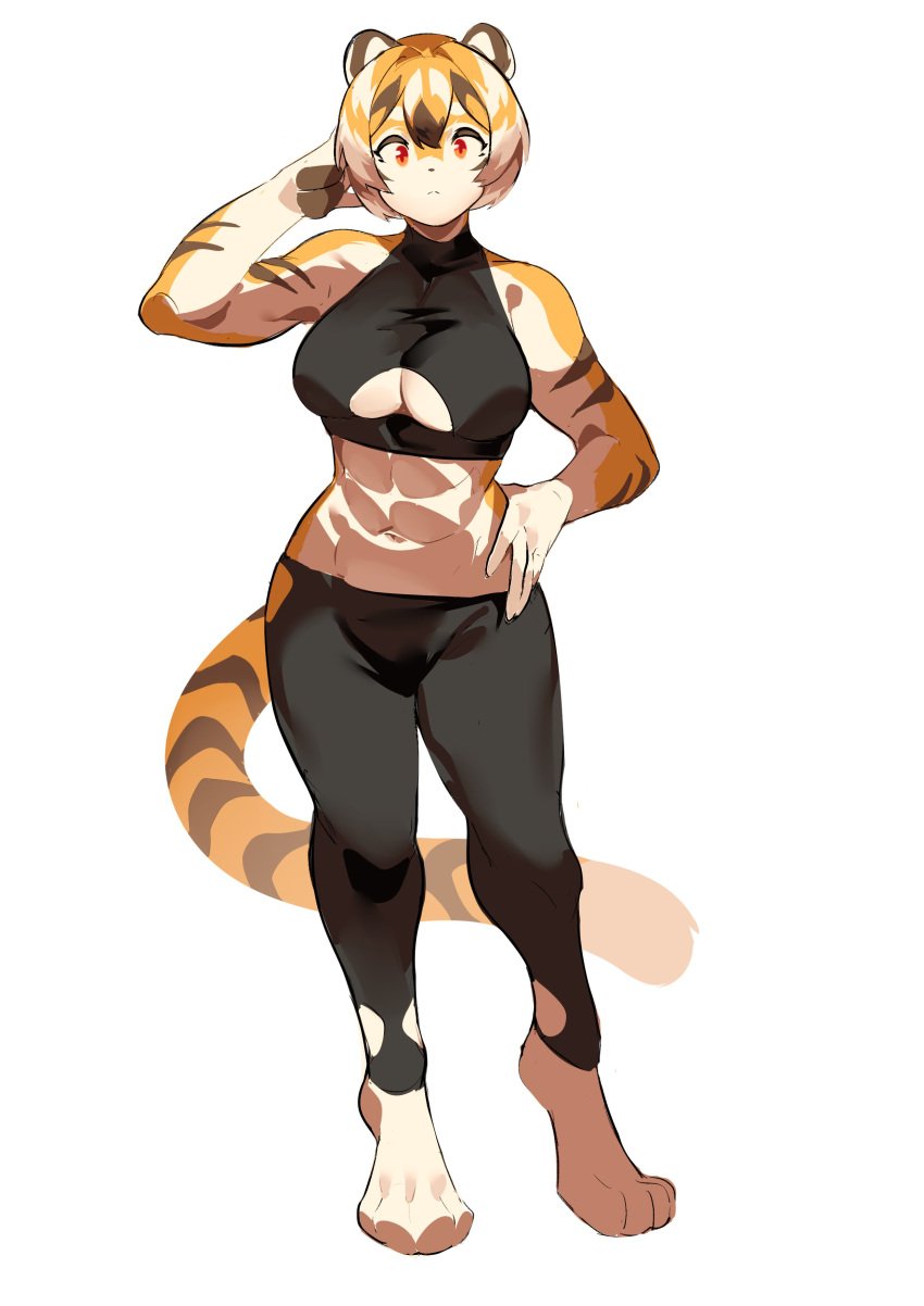 big_breasts breasts cleavage feline female furry huge_breasts mei_xiang mx99926 tagme thick_thighs tiger tiger_girl wide_hips