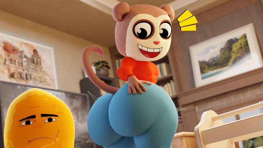 2boys alternate_ass_size big_ass big_butt cursed femboy male_only max_(max_design_pro) max_design_pro monkey monkey_boy no_humans non-human not_human nugget nugget_(max_design_pro) tagme tiktok uncle_aiden what youtube youtube_shorts