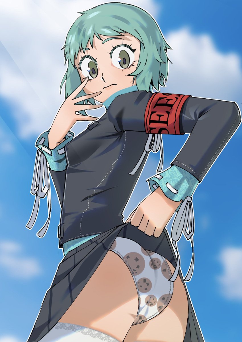 1girls ass female fuuka_yamagishi gjh_1 panties persona persona_3 tagme thighhighs upskirt white_legwear yamagishi_fuuka