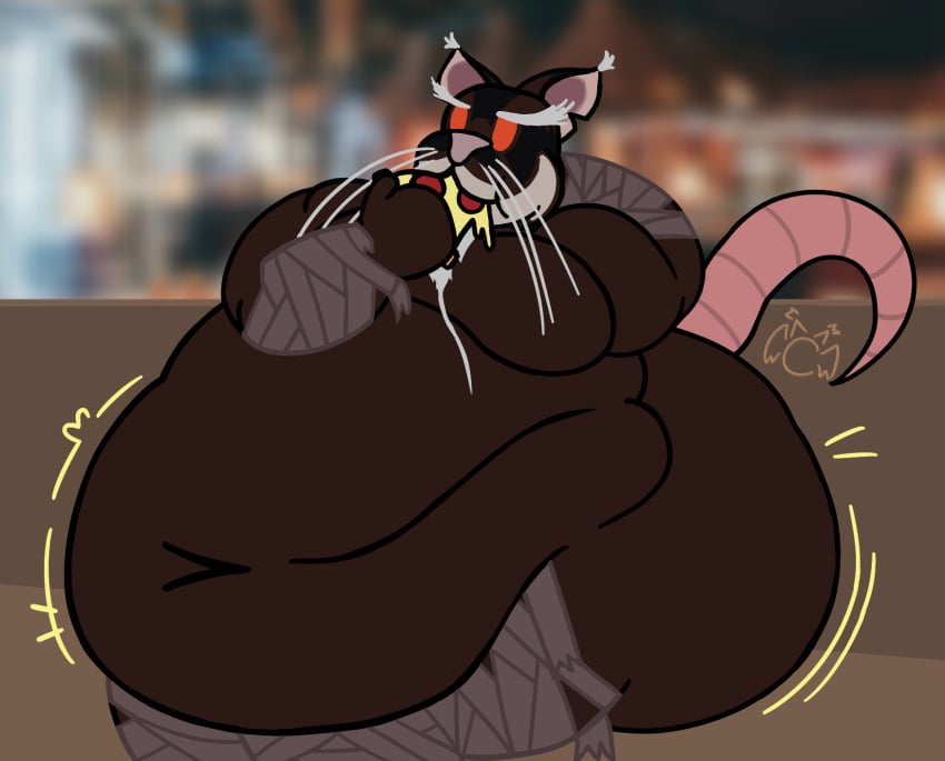 1boy 2024 anthro artist_logo ass belly big_belly big_butt body_fur brown_fur digital_drawing_(artwork) digital_media_(artwork) eating fat fat_belly food hi_res huge_butt hyper hyper_butt male male_only mammal master_splinter morbidly_obese morbidly_obese_anthro morbidly_obese_male murid murine nickelodeon no_visible_genitalia notb1rd nude obese obese_anthro obese_male overweight overweight_anthro overweight_male rat rodent simple_background solo tail teenage_mutant_ninja_turtles teenage_mutant_ninja_turtles_(2012) thick_thighs tmnt tmnt_2012