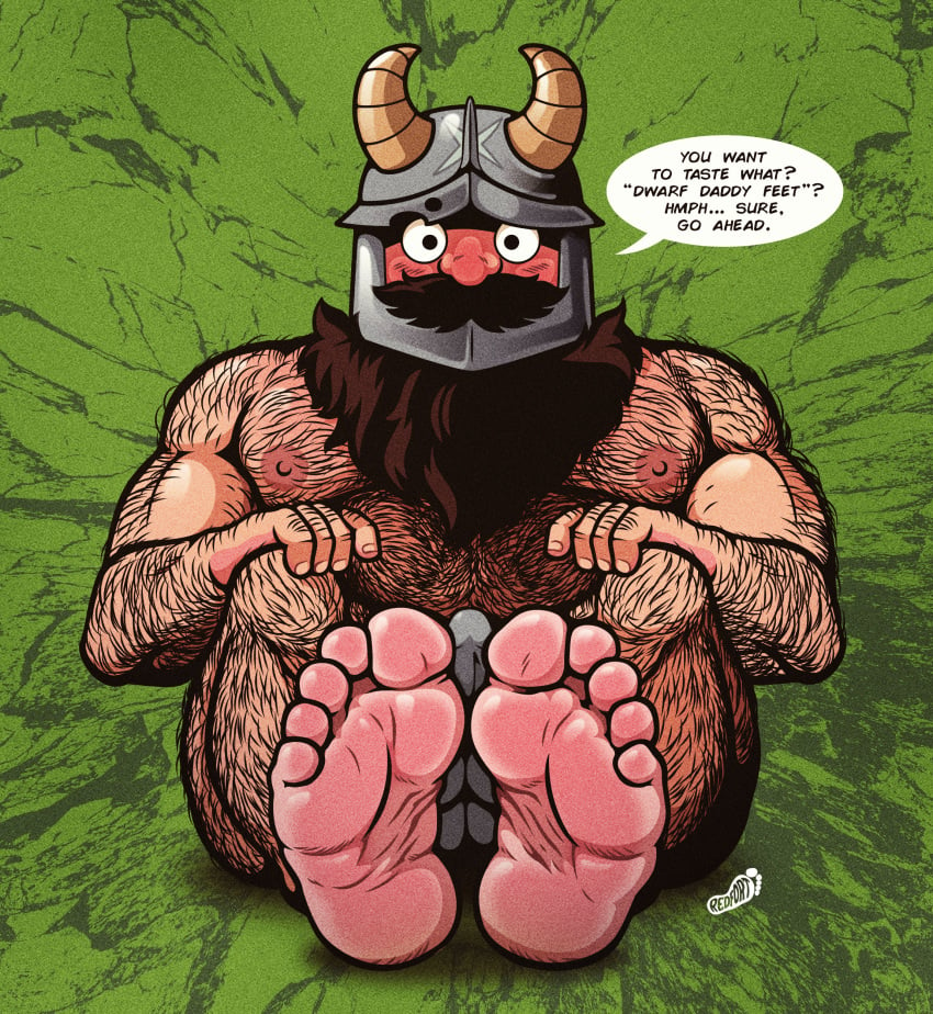 bear_feet daddy_feet dwarf dwarf_feet dwarf_male mature_male_feet older_feet senshi_(dungeon_meshi)