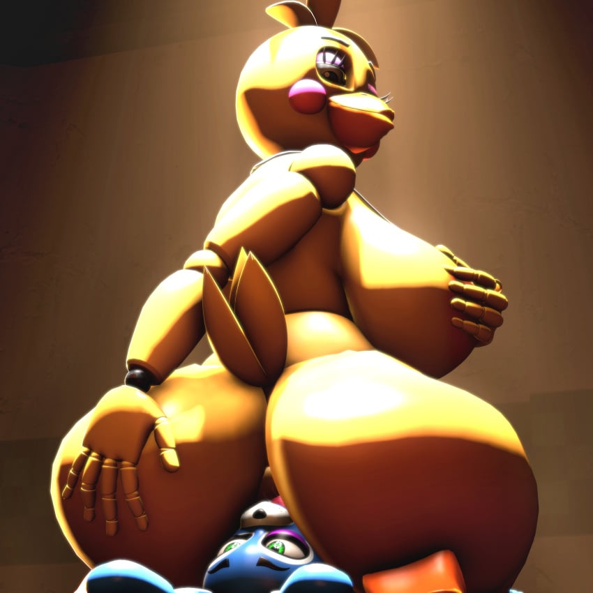 3d anal big_ass big_breasts eating_ass five_nights_at_freddy&#039;s furry puffy_anus render runaboo_chica source_filmmaker straight toy_bonnie_(fnaf) toy_chica_(fnaf)