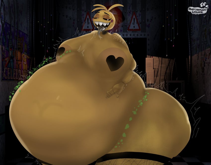 1girls animatronic big_belly big_breasts blueytheplantlizard chicken female five_nights_at_freddy&#039;s five_nights_at_freddy&#039;s_2 hyper hyper_belly hyper_breasts robot sharp_teeth toy_chica_(cyanu) toy_chica_(fnaf) vore vore_belly